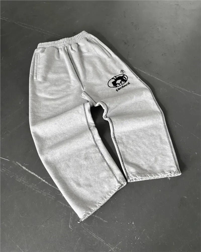 Man Embroidery Baggy Pants Cargo Streetwear Joggers Unisex Y2k Retro Goth Sweatpants Trousers Work Pants Harajuku Korean Clothes