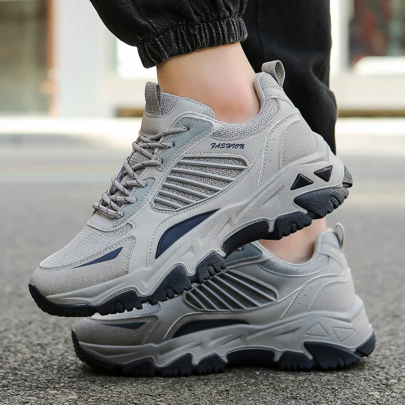 Running Tennis Non-Slip Sneakers Fashion Lace Up Comfortable  Male Men Platform Big Size Sneakers Casual Outdoor Sports Shoes