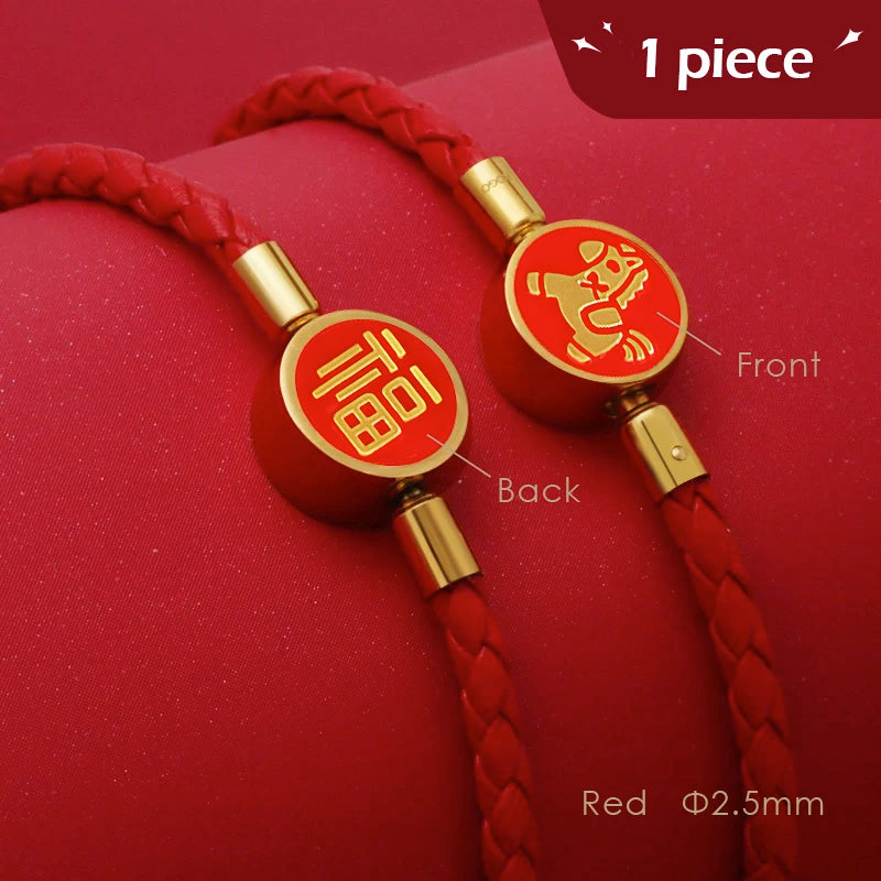 MOONLIGHT Lucky Horse Shape Charm Bracelets High Quality Braided Leather Bracelet Fashion Couple Accessories 2026 New Year Gifts