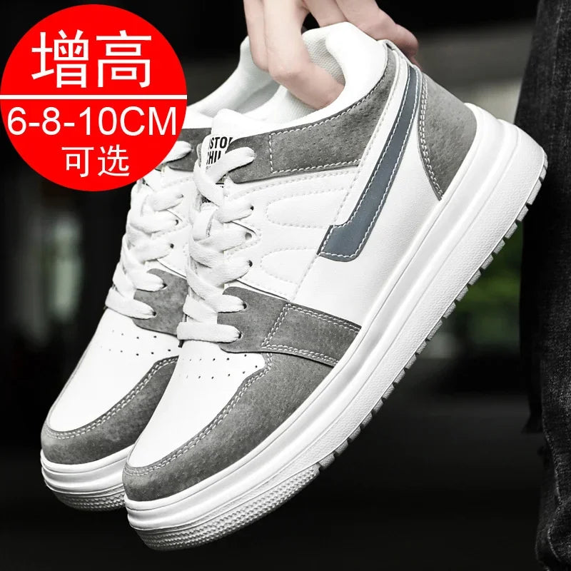 2024 Men Elevator Shoes heightening sneakers for men 6cm 8cm breathable height increased shoes for man sports shoes