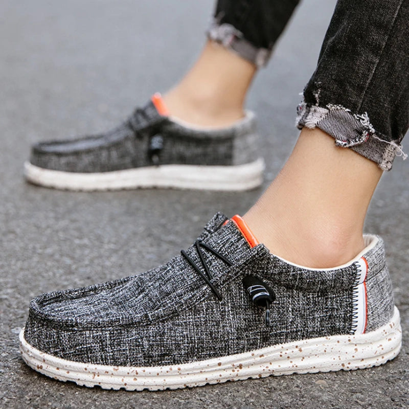Men Canvas Shoes Lightweight Loafers Breathable Men Casual Shoes Male Vulcanized Shoe Driving Shoes Plus Size 48 Slip on Flats