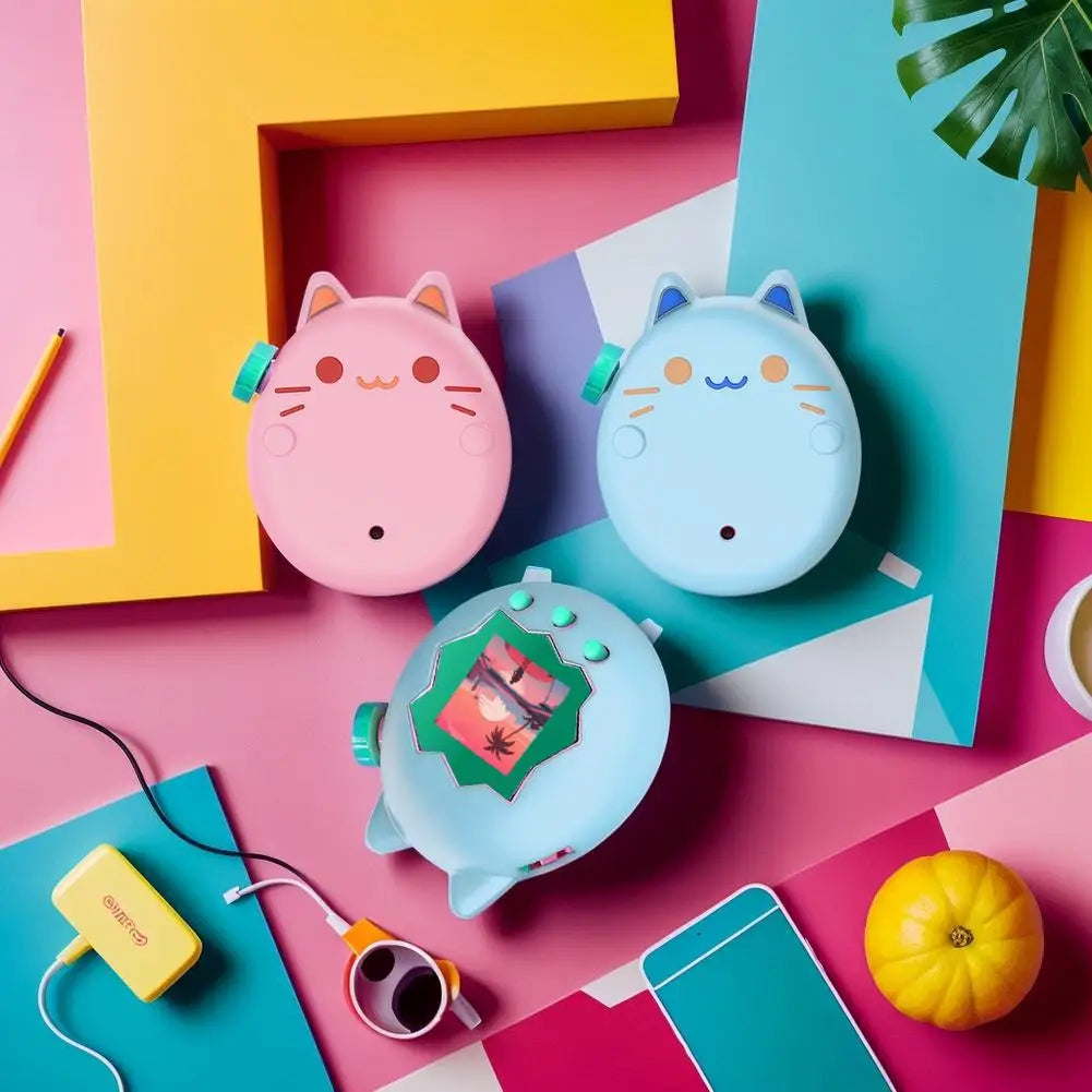 For Tamagotchi Paradise Silicone Case Full-Body Shockproof Cover for Electronic Pet Game, Cute Cartoon Protective Skin