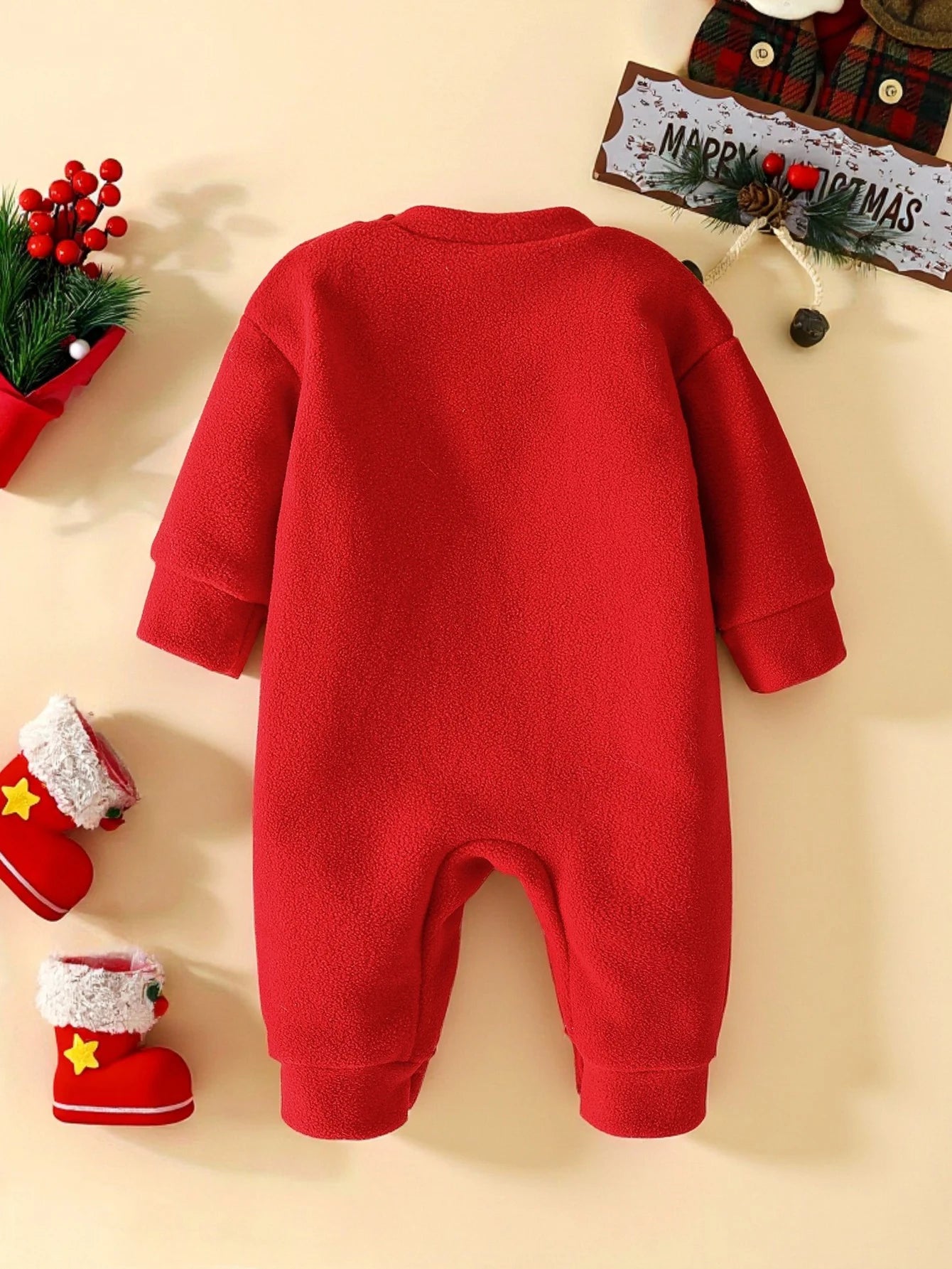 2025 Baby Boys/ Girls Infant Rompers Christmas Santa Toddler Sweatshirt Rompers With Xmas Tree Autumn Winter Clothes Newbron