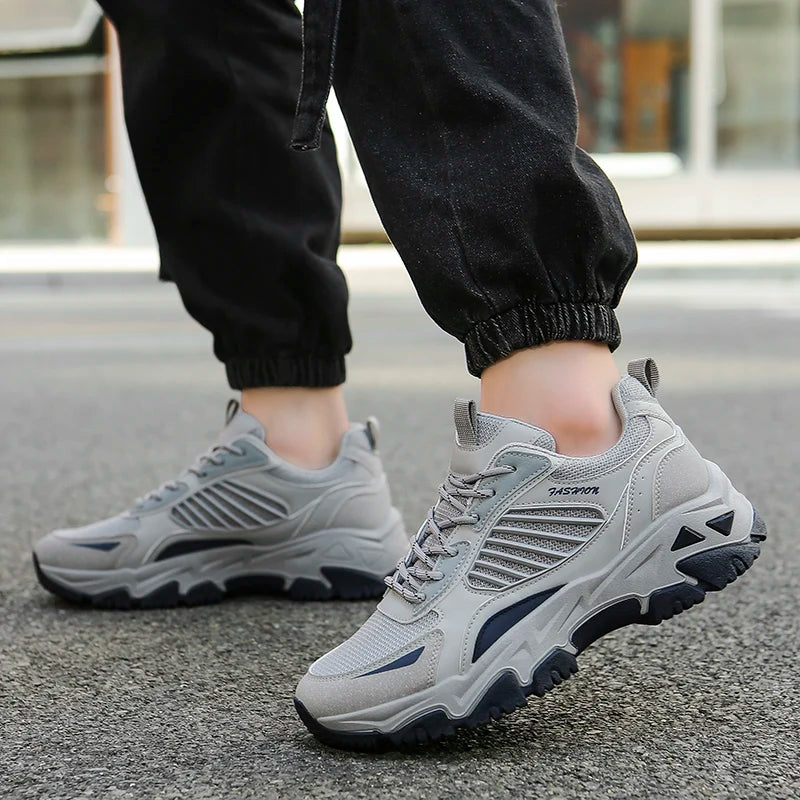 Running Tennis Non-Slip Sneakers Fashion Lace Up Comfortable  Male Men Platform Big Size Sneakers Casual Outdoor Sports Shoes