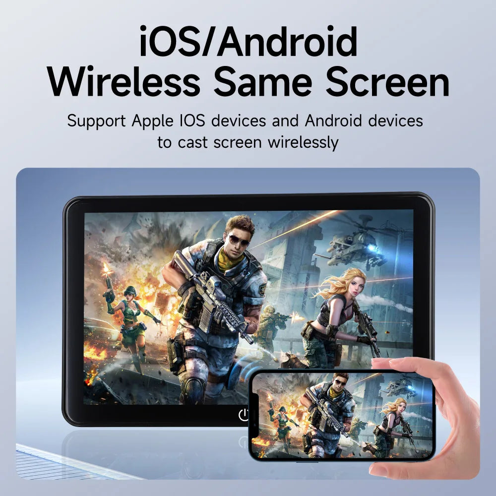 JIUYIN 11.6 Inch Android 12 Tablet Screen For Car Rear Seat Headrest Monitor Display IPS Player Video Music Bluetooth HDMI USB